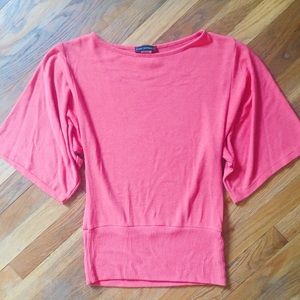 orange/coral batwing sweater